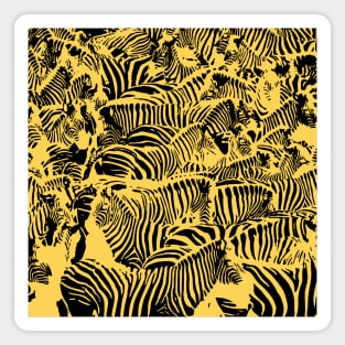 Gold Zebras Pattern Magnet